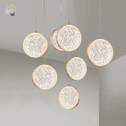 Contemporary Radiance Modern LED Round Pendant Lights for Luxurious Living Room and Restaurant Decor