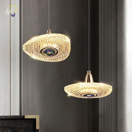 Crystal Glow, Nordic LED Pendant Lamp for Home Living, Kitchen, Bedroom, and Dining Room Decoration
