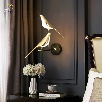 Magical Moments Nordic Magpie LED Wall Lamp for Touch of Elegance in Living, Bedside, Kitchen, and Beyond