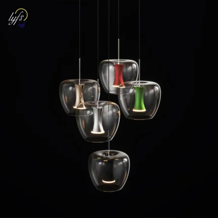 LED Glass Pendant Light, a Minimalist Marvel for Illuminating Your Living Room and Bedroom with Style and Elegance