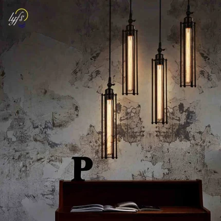 Timeless Industrial Elegance Vintage Pendant Lamp for Indoor Spaces, Perfect for Restaurants, Living Rooms, and Kitchens