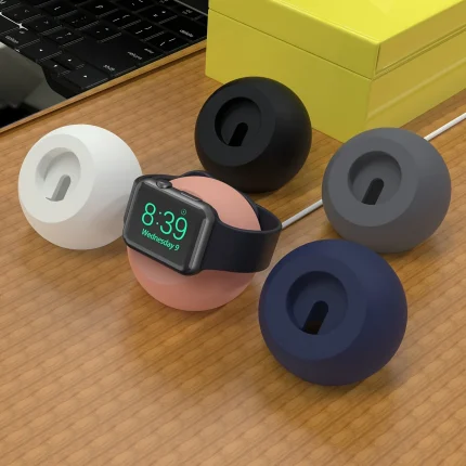 Magnetic Silicone Charging Holder: Desk Dock for Apple Watch