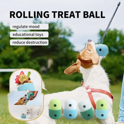 Interactive Leaking Ball: Slow Feeder Puzzle Toy for Dogs