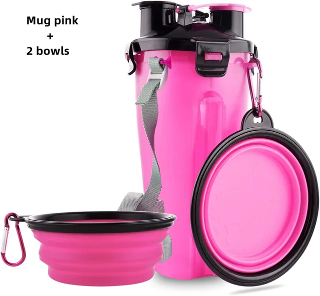 Mug pink 2 bowls