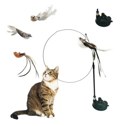 FelineFeather Wand: Interactive Cat Toy with Bell