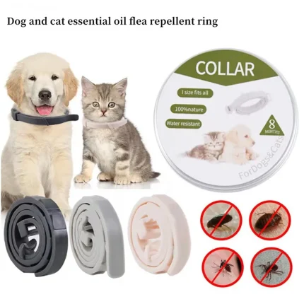 Adjustable Anti-Flea Collar: Protection for Cats and Dogs Against Ticks and Mosquitoes
