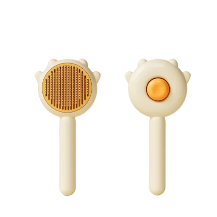 Self-Cleaning Slicker Brush for Cats and Dogs - Gently Removes Tangles and Loose Fur, Perfect for Long and Short Hair Pets