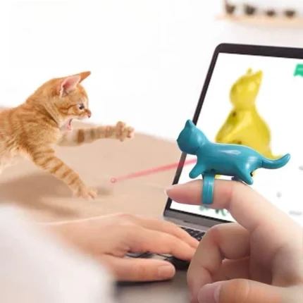 Fingertip Laser Pointer Toy: Interactive Red Dot LED Light for Fun Cat Chasing