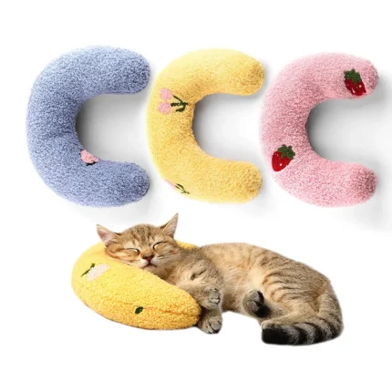 Cozy Cat Nap Pillow: Fashionable Neck Protector for Deep Sleep and Calming Comfort