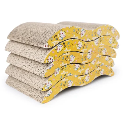 Corrugated Cat Scratcher, New Bowl Design for Sharpening Claws, Scratch-Resistant Cat Toy for Sofa Cushions and Beds