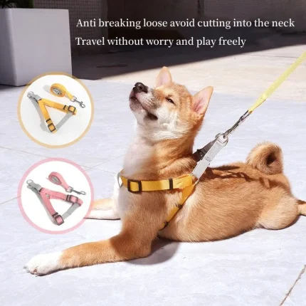 Easy Stride Harness, Adjustable Nylon Vest for Small and Medium Dogs, Perfect for Running and Walking