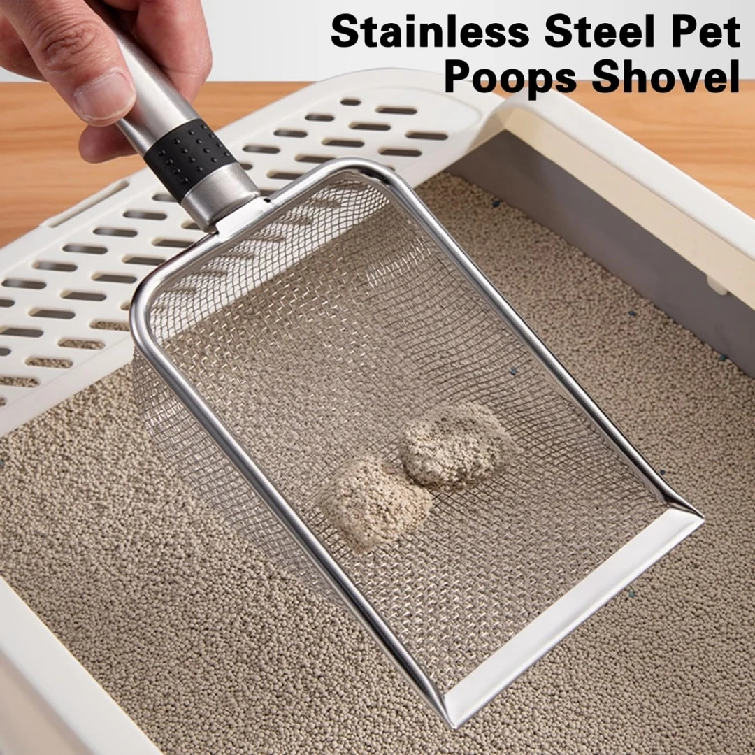 Pet-Cleaning-Tool-Metal-Aluminum-Alloy-Cat-Litter-Scoop-Stainless-Steel-Durable-Handle-Pet-Poop-Shovel