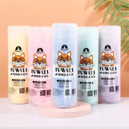 Quick-Dry Faux Deerskin Pet Towel, Large Absorbent Bath Towel for Dogs and Cats, Soft and Lint-Free Fiber Material