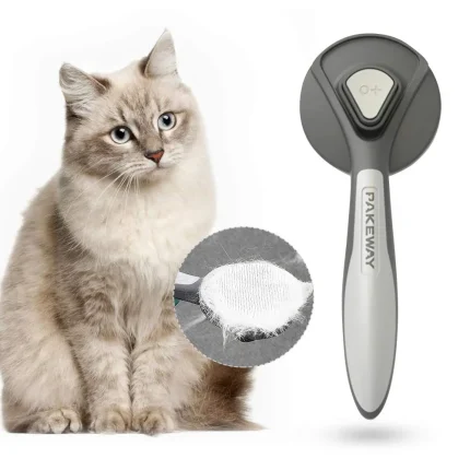 GleamGroom Self-Cleaning Brush: Pet Grooming Tool for Cats and Dogs - Shedding Remover, Massage, and Hair Comb