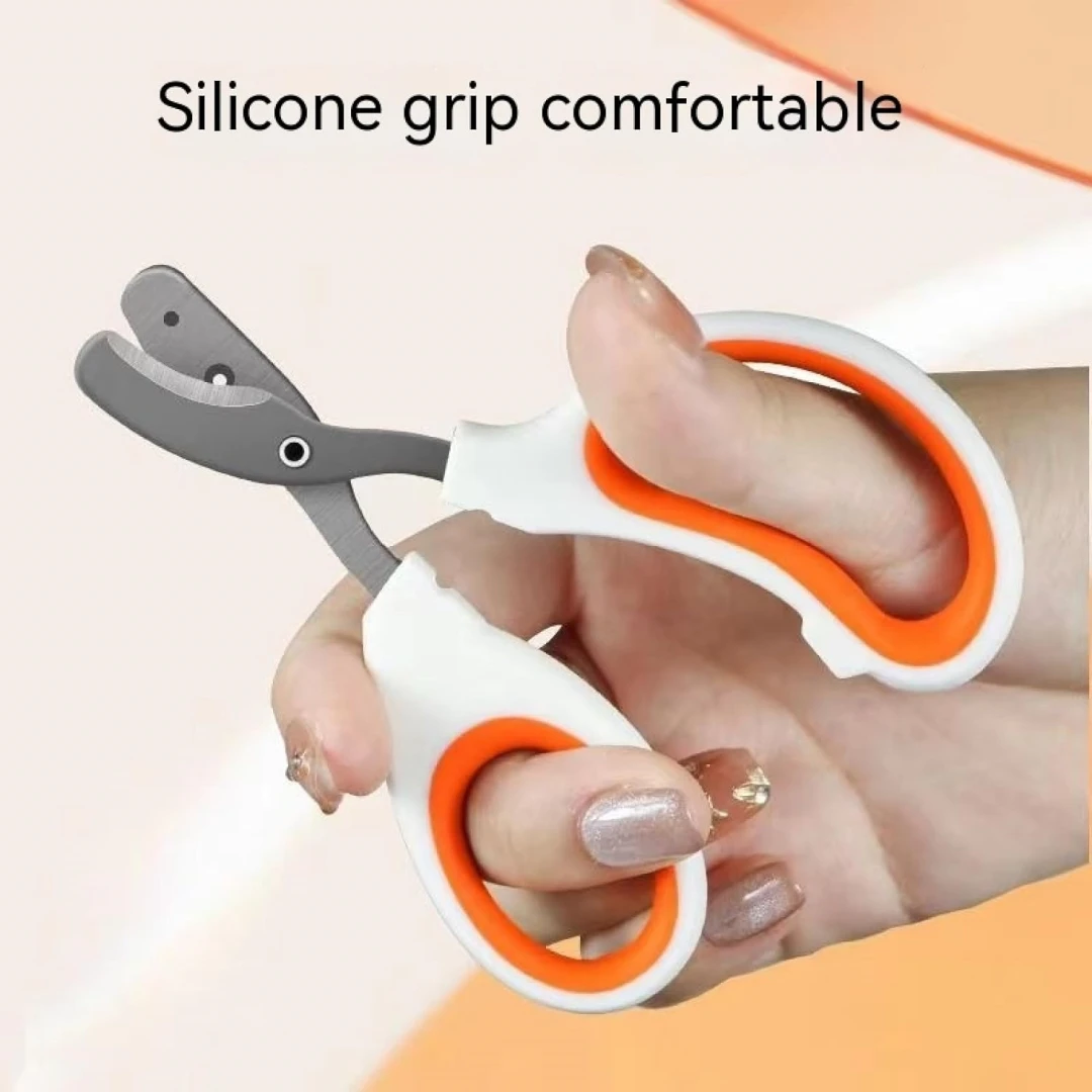 Pet-Stainless-Steel-Scissor-Nail-Clipper-Prevent-bleeding-and-accidental-injury-with-circular-hole
