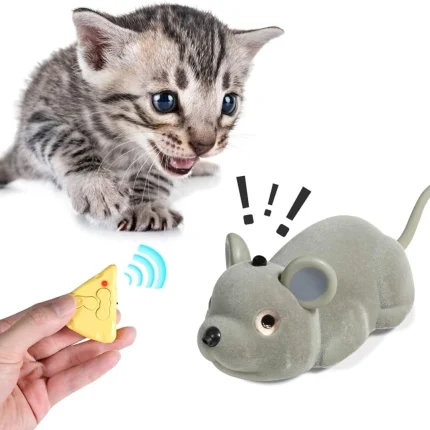 Plush Analog Mouse Remote Control, Exquisite Pet Toy for Interactive Play