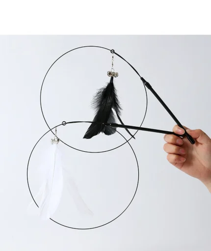 Feather Fun Cat Stick, Interactive Toy for Playful Kittens