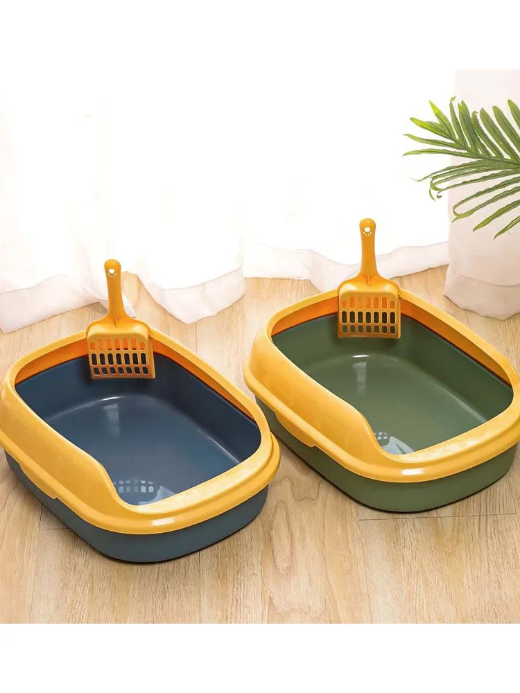 Semi-enclosed-splash-proof-high-capacity-litter-box-Durable-litter-filters-are-used-in-home-interiors