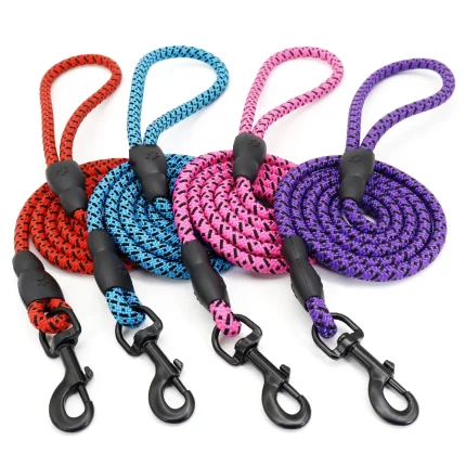 Freedom Rope: 150cm Round Nylon Leash for Pitbulls and Active Dogs