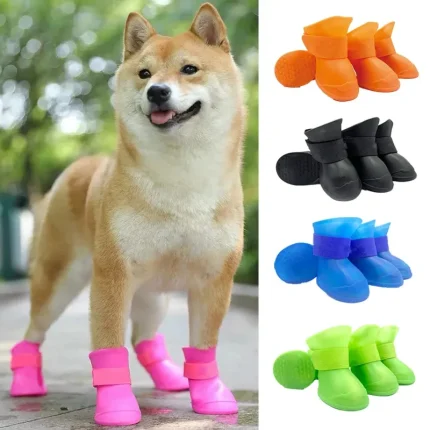Paw Guard Rain Boots: Waterproof Anti-Slip Rubber Shoes for Dogs and Cats, Protect Those Paws on Outdoor Adventures