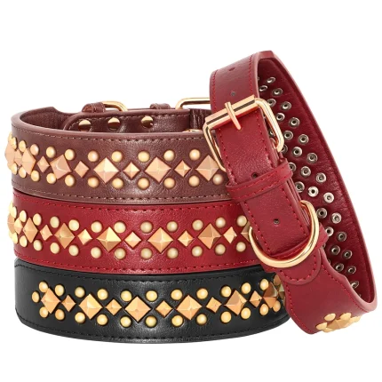 Punk Paws Spiked Leather Collar: Tough Style for Big & Small Dogs Alike