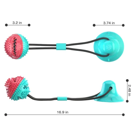 Suction Cup Fun: Interactive Chew Toy Ball for Large Dogs