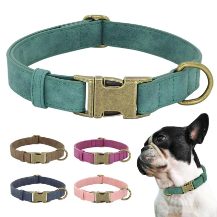 Chic Paws Leather Collar: Stylish Comfort for Small to Medium Pups
