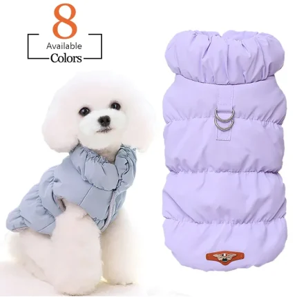 Snuggle Paws Winter Vest: Padded Dog Jacket with D-Rings for Cozy Canine Comfort