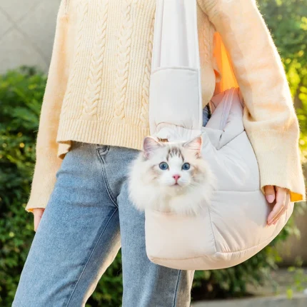 Warm Paws, Cozy Cat Sling for Winter Adventures