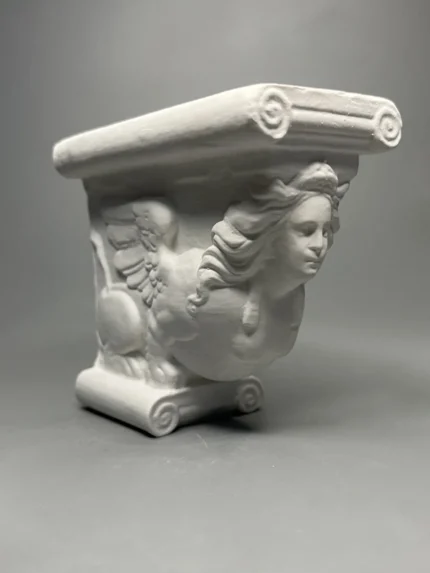 Roman Reminiscence: Retro Trapezoidal Column Plaster Tabletop Ornament