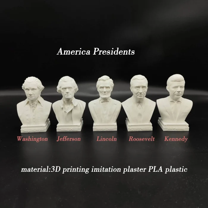 Presidential Pantheon, Imitation Plaster Ornaments of Iconic Leaders ...