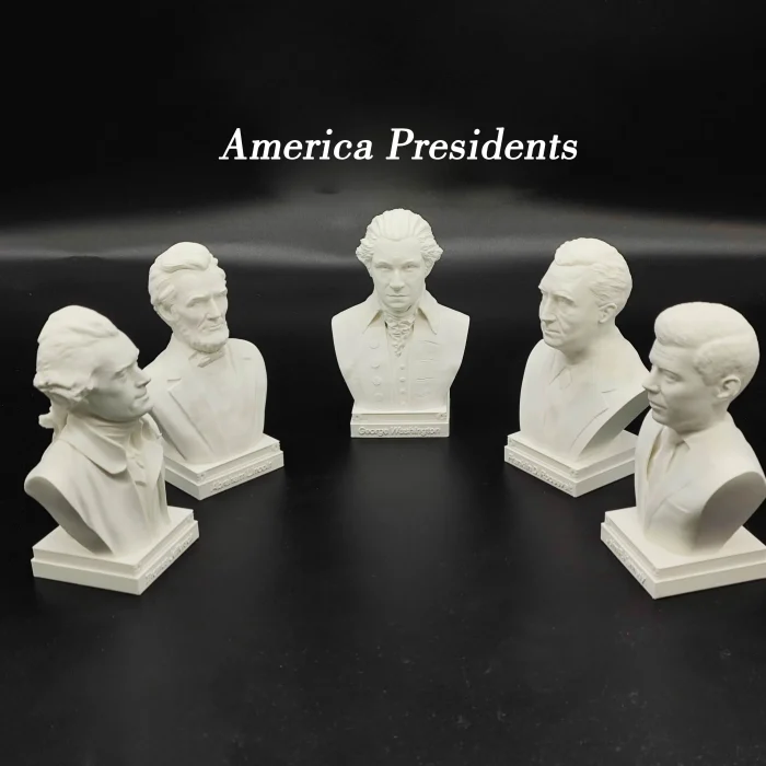 Presidential Pantheon, Imitation Plaster Ornaments of Iconic Leaders ...