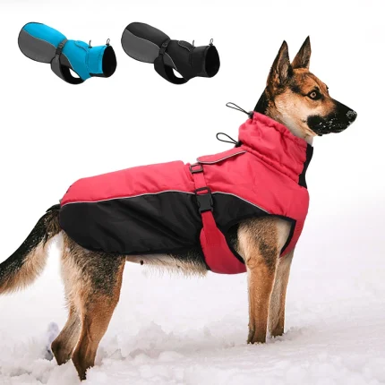 Reflective Warmth Waterproof Padded Winter Jacket for Large Dogs