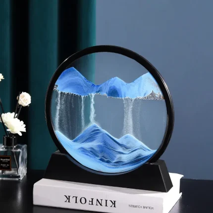 Ocean Motion, 3D Sand Art in Glass - Mesmerizing Home & Office Decor