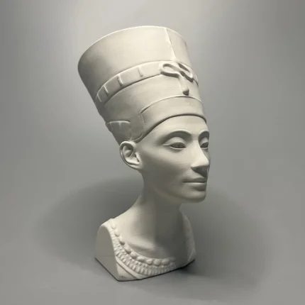 Nefertiti's Grace, Museum Replica Plaster Bust for Elegant Home Decor and Gifts