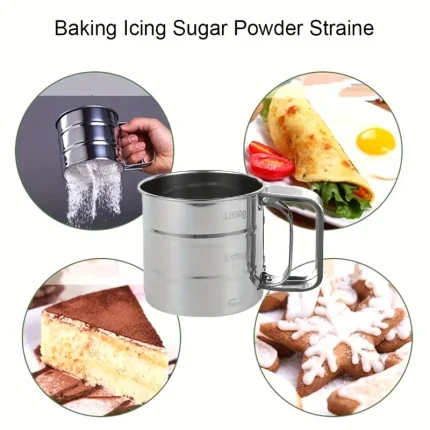Stainless Steel Flour Sifter with Fine Mesh for Baking