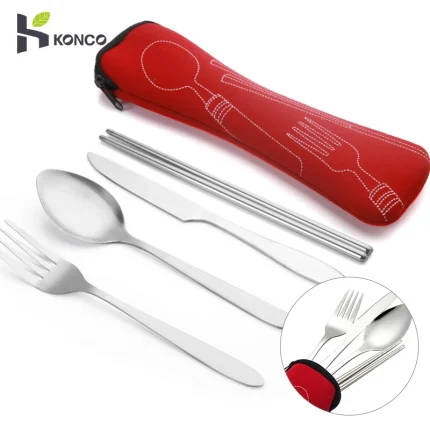 Stainless Steel Bento Box Cutlery Set for Travel
