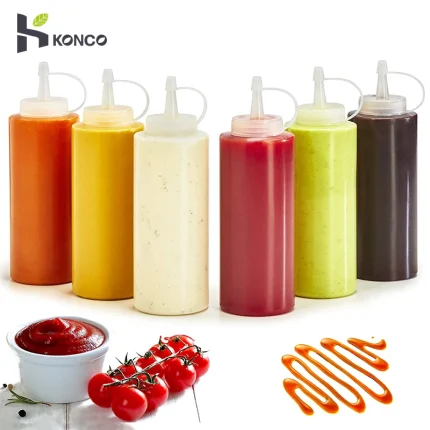 Condiment Squeeze Bottles for Ketchup Mustard and Oils