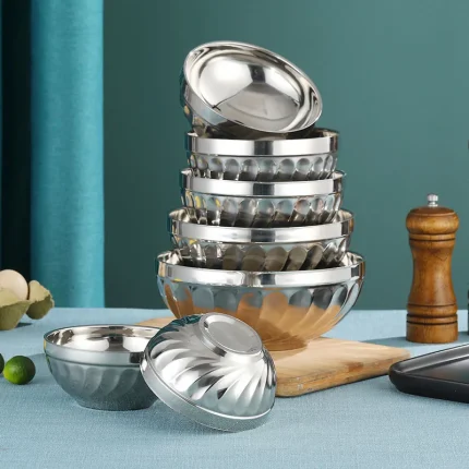 304 Stainless Steel Insulated Bowls for Kitchen and Dining