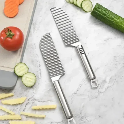 Wavy Edged Potato Chip Slicer and Vegetable Knife