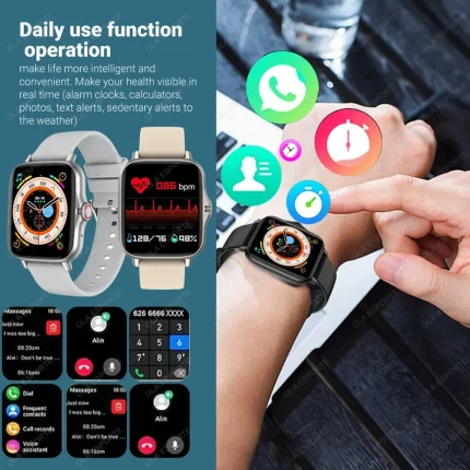 Smartwatch with Full Touch Screen and Bluetooth Calls