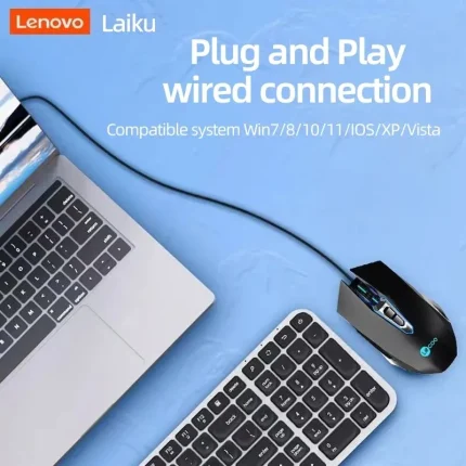 Ergonomic Wired USB Mouse for Reduced Hand Fatigue