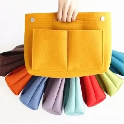 Felt Handbag Organizer for Makeup and Travel