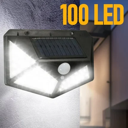 LED Solar Wall Lamp with Motion Sensor for Outdoors