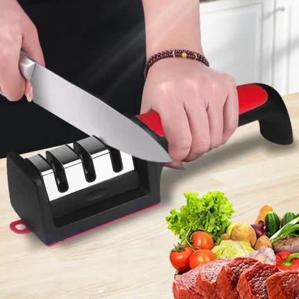 Multi-Functional Handheld Knife Sharpener for Kitchen Use