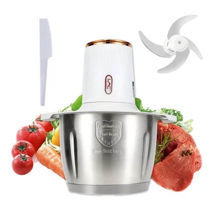 3L White Kitchen Mixer with Multi-Function Meat Grinder