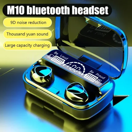 Wireless Bluetooth Earbuds with Mic and LED Display