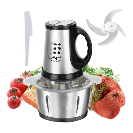 Stainless Steel Multi-Function Electric Meat Grinder with Safety Lock