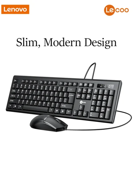 Wired USB Full-Size Keyboard Slim Design for Windows