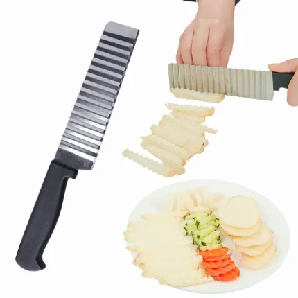 Stainless Steel Wavy Cutter for Fruits and Vegetables